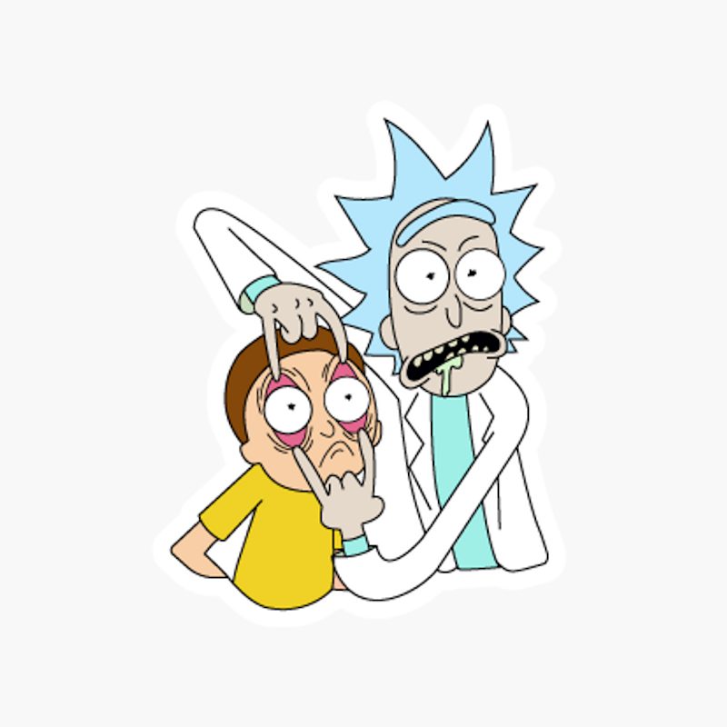 Buy Open your eyes Morty sticker Online at Best Prices in India ...