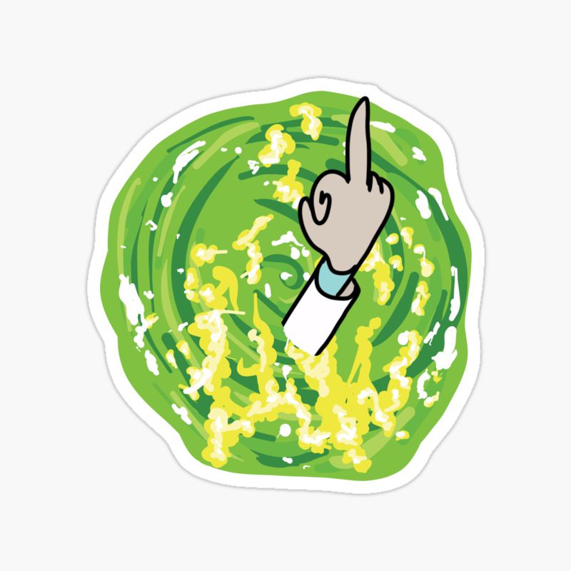 Buy Rick middle finger portal sticker Online at Best Prices in India ...