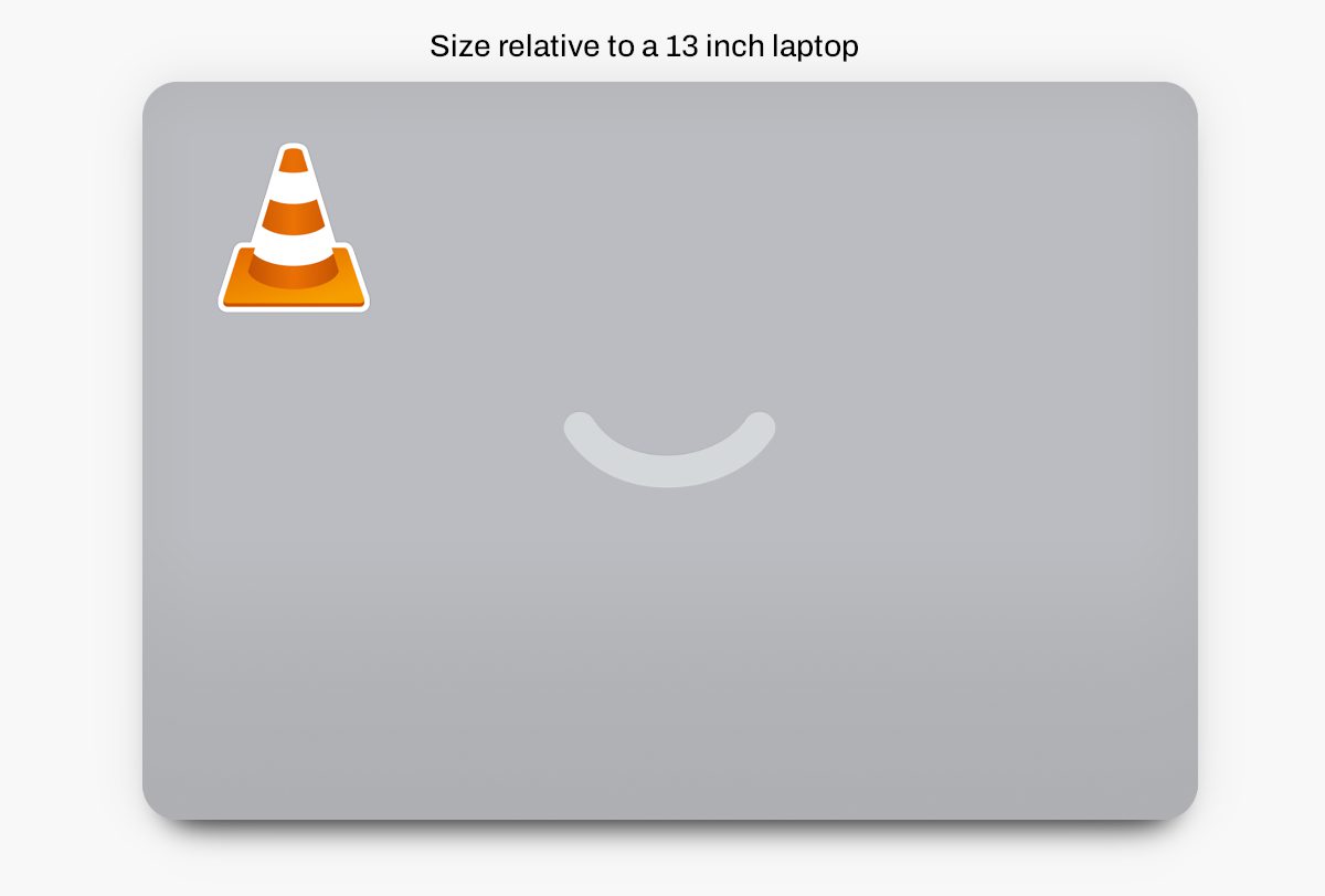 Buy VLC media player cone logo sticker Online at Best Prices in India ...